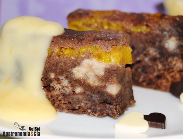 Pudin de chocolate y naranja