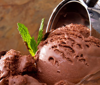 Helado de chocolate casero